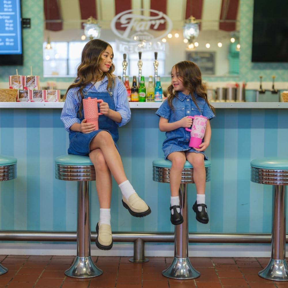 imageHydroJug Kids 20 oz Insulated Kids Water Bottle with Flip Straw ampamp Handle LeakProof ampamp Durable Perfect for School Sports Lunch Travel ampamp Camp Alumni RedDaisy Checkers