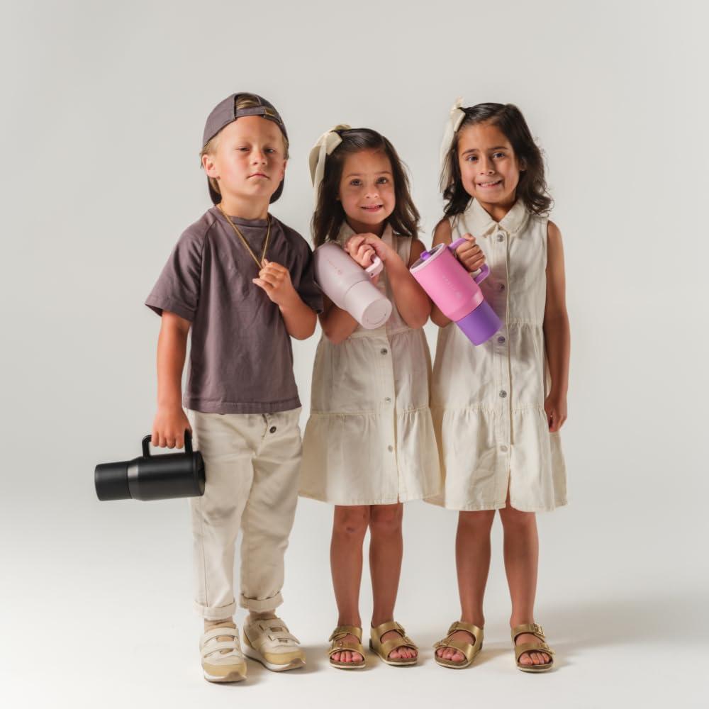 imageHydroJug Kids 20 oz Insulated Kids Water Bottle with Flip Straw ampamp Handle LeakProof ampamp Durable Perfect for School Sports Lunch Travel ampamp Camp Alumni RedBlack Leopard