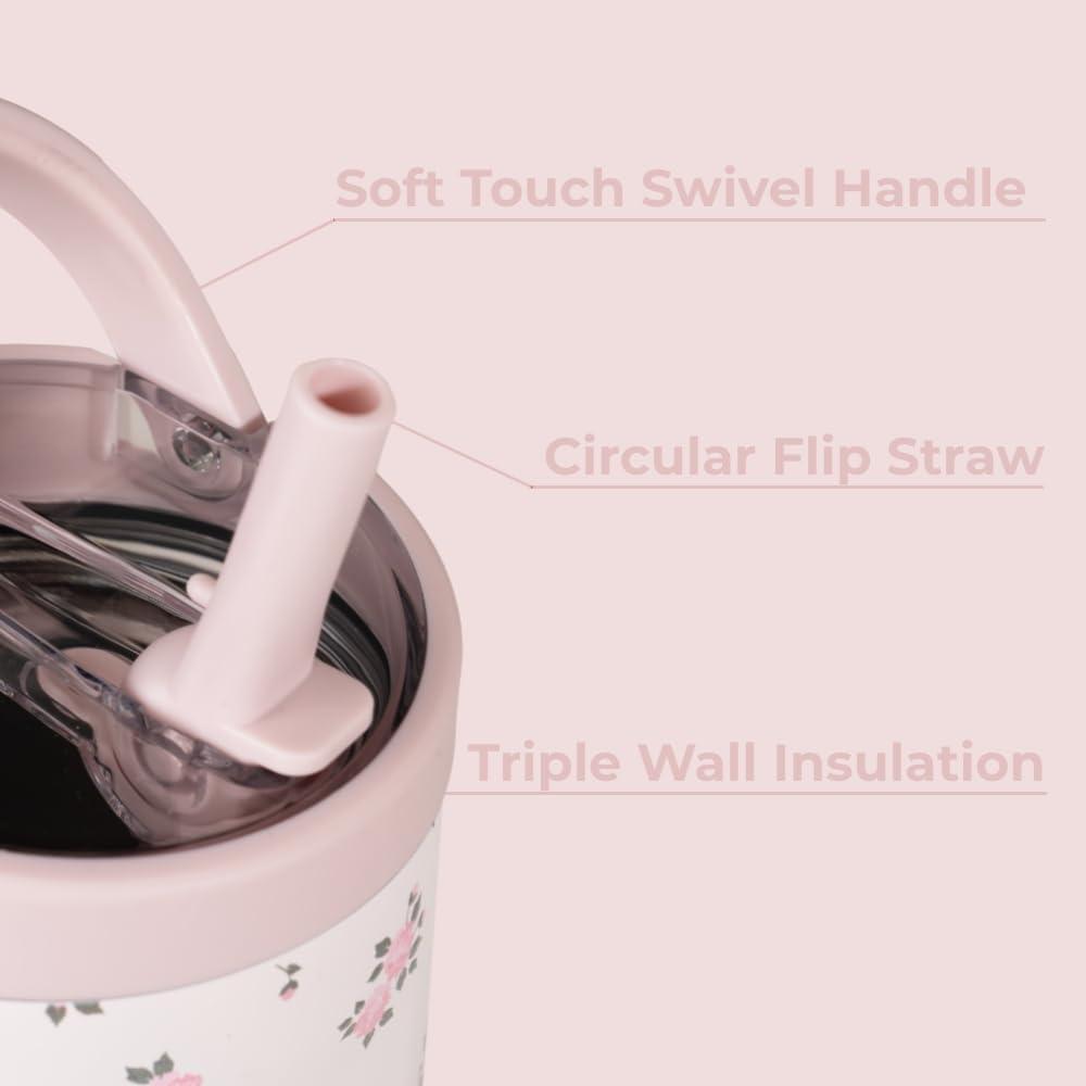 imageHydroJug Sport Stainless Steel Tumbler with Straw Vacuum Insulated 40oz Leakproof Water Bottle Ergonomic Design Reusable Dishwasher Safe Rubber Base Durable for Gym or Outdoors Alumni RedWildrose