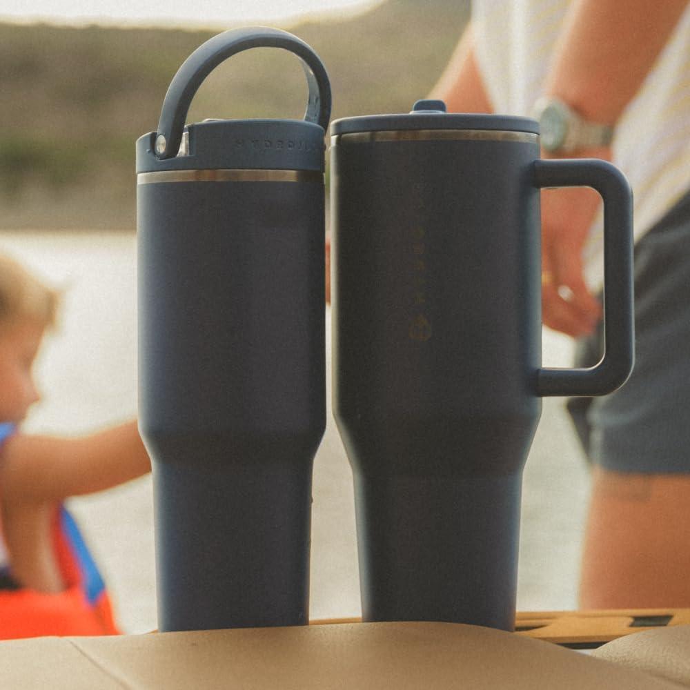 imageHydroJug Sport Stainless Steel Tumbler with Straw Vacuum Insulated 40oz Leakproof Water Bottle Ergonomic Design Reusable Dishwasher Safe Rubber Base Durable for Gym or Outdoors Alumni RedMidnight