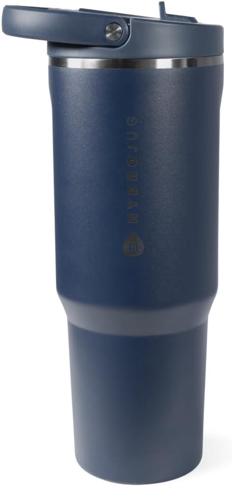 imageHydroJug Sport Stainless Steel Tumbler with Straw Vacuum Insulated 40oz Leakproof Water Bottle Ergonomic Design Reusable Dishwasher Safe Rubber Base Durable for Gym or Outdoors Alumni RedMidnight