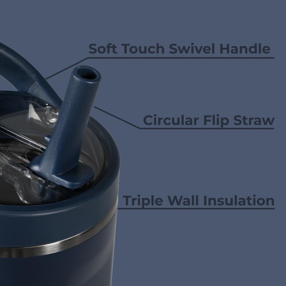 imageHydroJug Sport Stainless Steel Tumbler with Straw Vacuum Insulated 40oz Leakproof Water Bottle Ergonomic Design Reusable Dishwasher Safe Rubber Base Durable for Gym or Outdoors Alumni RedMidnight