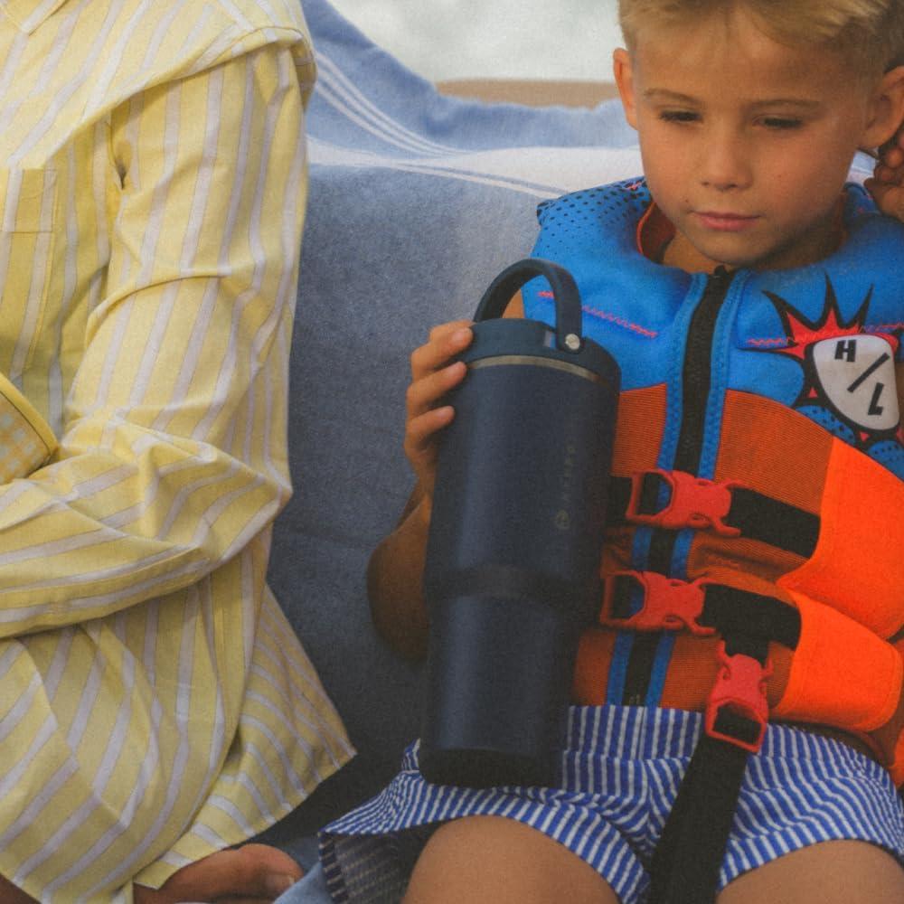 imageHydroJug Sport Stainless Steel Tumbler with Straw Vacuum Insulated 40oz Leakproof Water Bottle Ergonomic Design Reusable Dishwasher Safe Rubber Base Durable for Gym or Outdoors Alumni RedMidnight