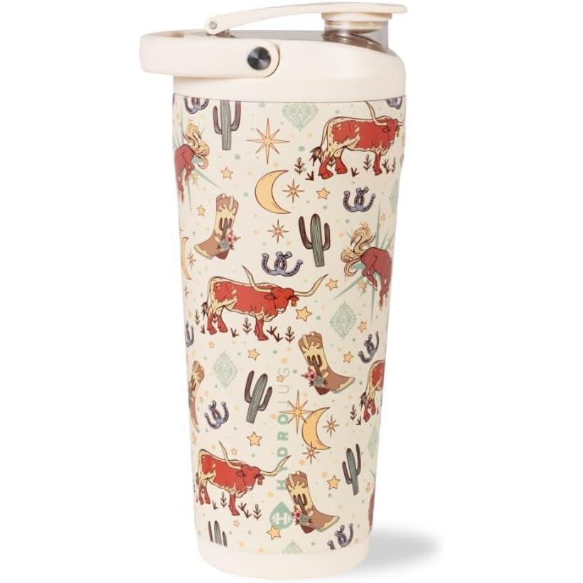 imageHydroJug 24 oz New Stainless Steel Shaker  Insulated Leakproof BPAFree with Silent Mixing Grate  No Clumps No Noise  Premium Shaker for Fitness Sports ampamp Everyday Use RodeoRodeo