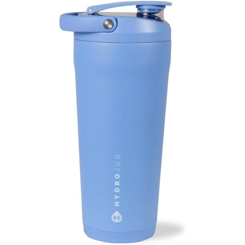 imageHydroJug 24 oz New Stainless Steel Shaker  Insulated Leakproof BPAFree with Silent Mixing Grate  No Clumps No Noise  Premium Shaker for Fitness Sports ampamp Everyday Use RodeoLight Blue