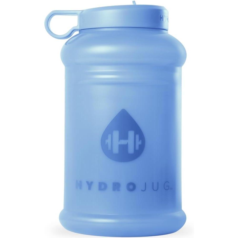 imageHydroJug Half Gallon Water Bottle 73oz  Refillable Reusable Jug With Carry Handle  Leakproof Guarantee  Great For OnTheGo Hydration  Dishwasher Safe BPA Free White Pro Jug V2Light Blue