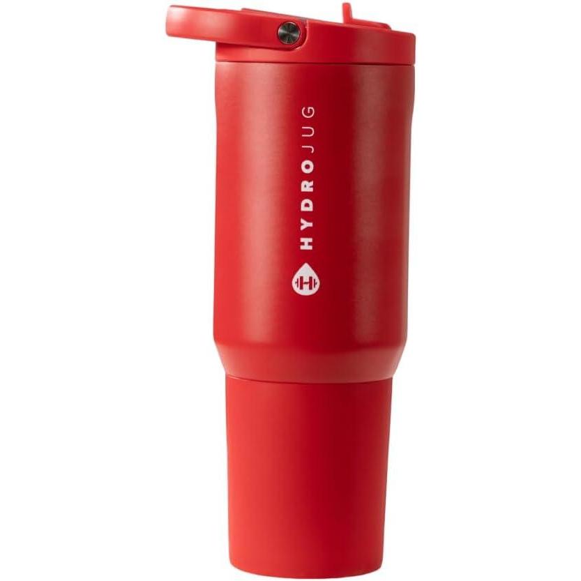 imageHydroJug Sport  Stainless Steel Tumbler with Straw Vacuum Insulated 32oz Leakproof Water Bottle Ergonomic Design Reusable Dishwasher Safe Rubber Base Durable for Gym or Outdoors Alumni RedAlumni Red
