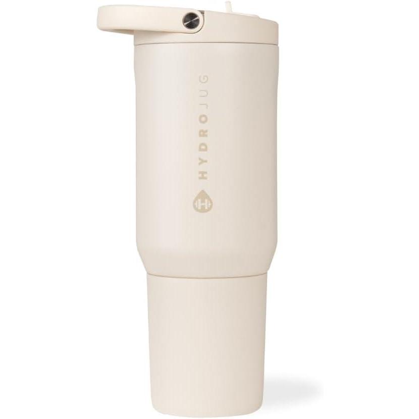 imageHydroJug Sport  Stainless Steel Tumbler with Straw Vacuum Insulated 32oz Leakproof Water Bottle Ergonomic Design Reusable Dishwasher Safe Rubber Base Durable for Gym or Outdoors Alumni RedCream
