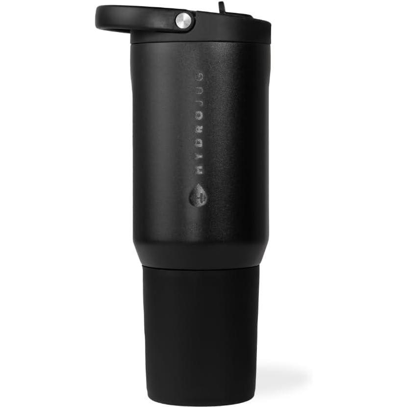 imageHydroJug Sport  Stainless Steel Tumbler with Straw Vacuum Insulated 40oz Leakproof Water Bottle Ergonomic Design Reusable Dishwasher Safe Rubber Base Durable for Gym or Outdoors Alumni RedBlack