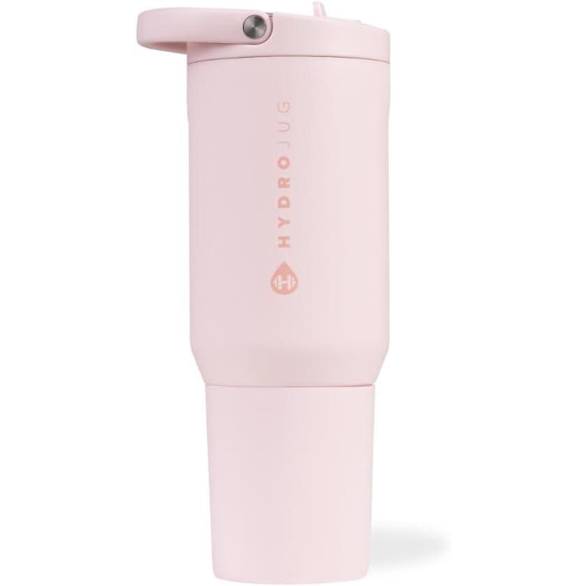 imageHydroJug Sport Stainless Steel Tumbler with Straw Vacuum Insulated 40oz Leakproof Water Bottle Ergonomic Design Reusable Dishwasher Safe Rubber Base Durable for Gym or Outdoors Alumni RedPink Sand