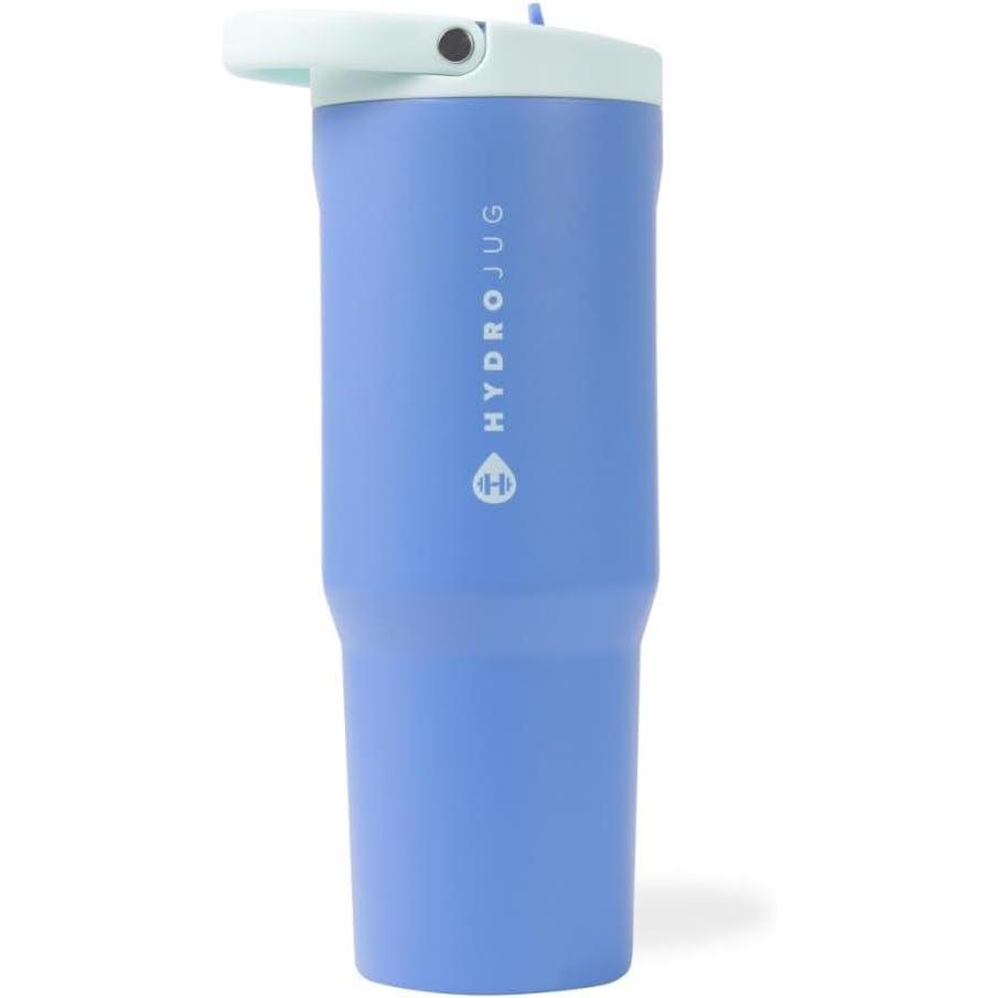 imageHydroJug Sport  Stainless Steel Tumbler with Straw Vacuum Insulated 40oz Leakproof Water Bottle Ergonomic Design Reusable Dishwasher Safe Rubber Base Durable for Gym or Outdoors Alumni RedRiptide