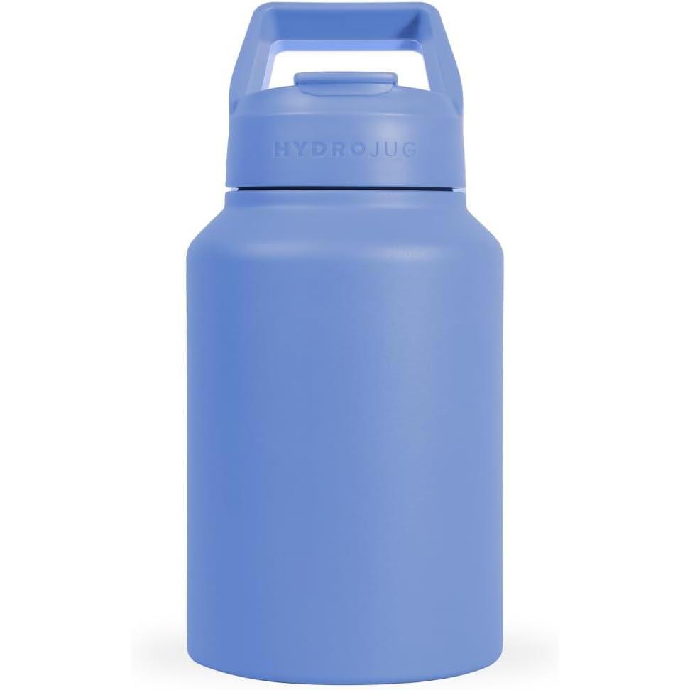 imageHydroJug Sport  Stainless Steel Tumbler with Straw Vacuum Insulated 64oz Leakproof Water Bottle Ergonomic Design Reusable Dishwasher Safe Rubber Base Durable for Gym or Outdoors Light BlueLight Blue
