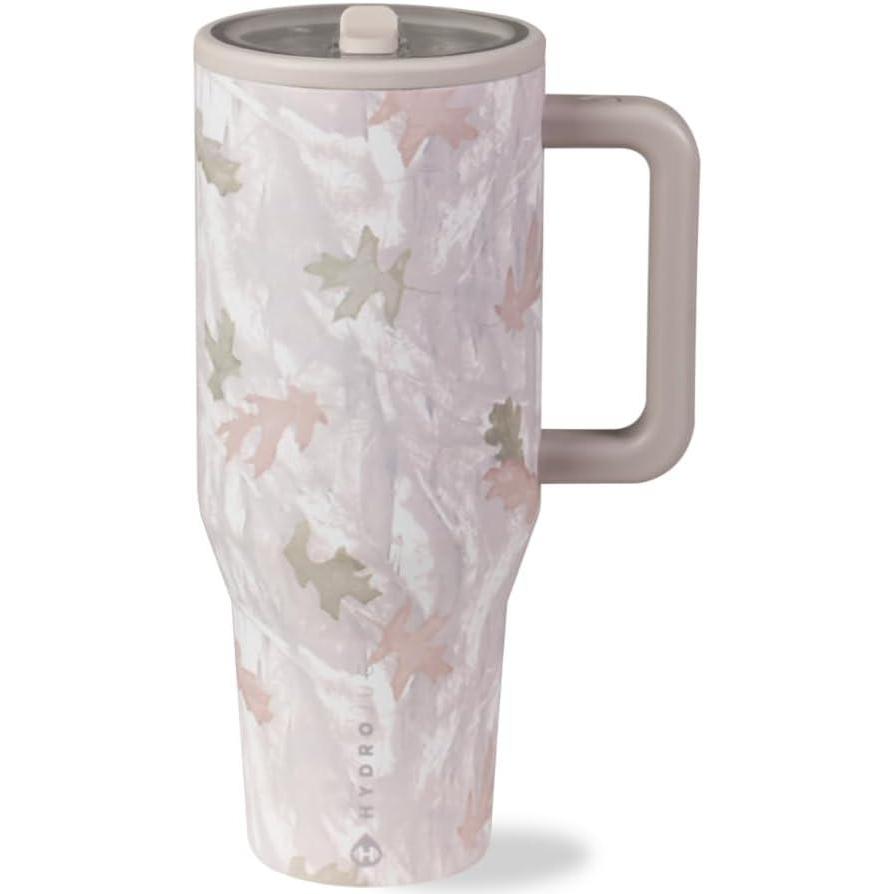 imageHydroJug Traveler  40 oz Water Bottle with Handle ampamp Flip Straw  Fits in Cup Holder Leak Resistant TumblerReusable Insulated Stainless Steel ampamp Rubber Base  Gifts for Women ampamp Men Alumni RedCamo