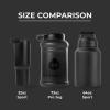 HydroJug Half Gallon Water Bottle 73oz – Refillable, Reusable Jug With Carry Handle – Leakproof Guarantee – Great For On-The-Go Hydration – Dishwasher Safe, BPA Free, White (Pro Jug V2)(Black)