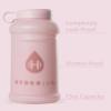 HydroJug Half Gallon Water Bottle 73oz – Refillable, Reusable Jug With Carry Handle – Leakproof Guarantee – Great For On-The-Go Hydration – Dishwasher Safe, BPA Free, White (Pro Jug V2)(Pink Sand)