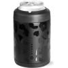 HydroJug Slim Can Cooler – 2-in-1 Insulated Can Cooler Cup – Stainless Steel Slim Can Holder with Non-Slip Rubber Base – Screw-Top Lid – Dishwasher Safe – 12oz, Camo(Black Leopard)