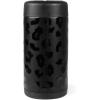 HydroJug Slim Can Cooler – 2-in-1 Insulated Can Cooler Cup – Stainless Steel Slim Can Holder with Non-Slip Rubber Base – Screw-Top Lid – Dishwasher Safe – 12oz, Camo(Black Leopard)