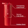 HydroJug Sport – Stainless Steel Tumbler with Straw, Vacuum Insulated, 32oz Leakproof Water Bottle, Ergonomic Design, Reusable, Dishwasher Safe, Rubber Base, Durable for Gym or Outdoors, Alumni Red(Alumni Red)