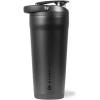 HydroJug 24 oz New Stainless Steel Shaker – Insulated, Leakproof, BPA-Free with Silent Mixing Grate – No Clumps, No Noise – Premium Shaker for Fitness, Sports & Everyday Use, Rodeo(Black)