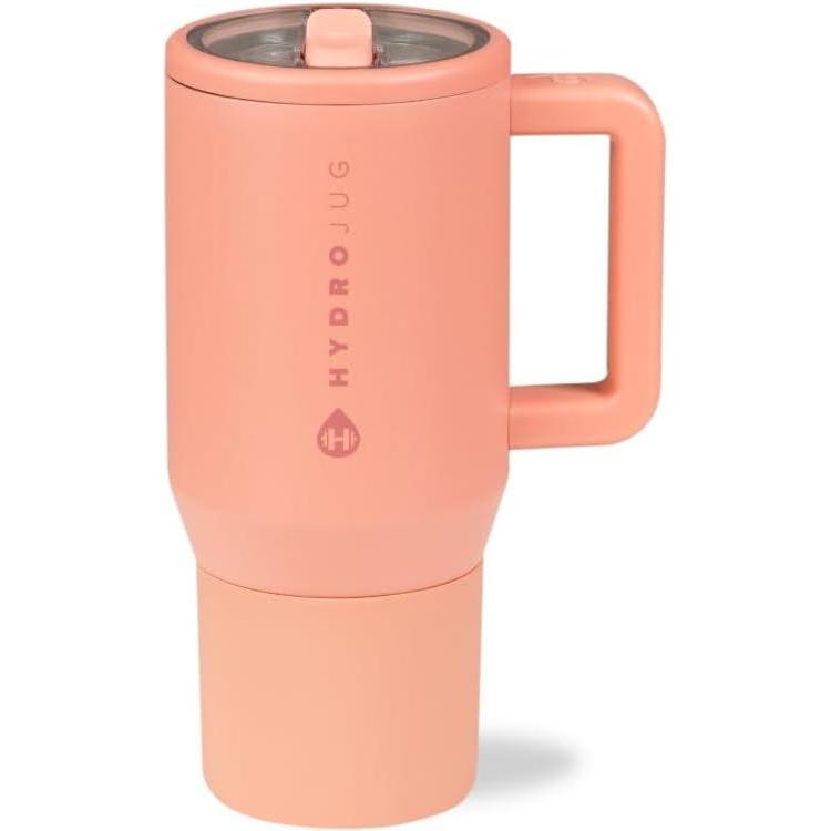 imageHydroJug Kids  20 oz Insulated Kids Water Bottle with Flip Straw ampamp Handle  LeakProof ampamp Durable  Perfect for School Sports Lunch Travel ampamp Camp Pink SandDahlia