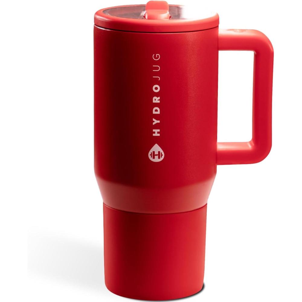 imageHydroJug Kids  20 oz Insulated Kids Water Bottle with Flip Straw ampamp Handle  LeakProof ampamp Durable  Perfect for School Sports Lunch Travel ampamp Camp Pink SandAlumni Red