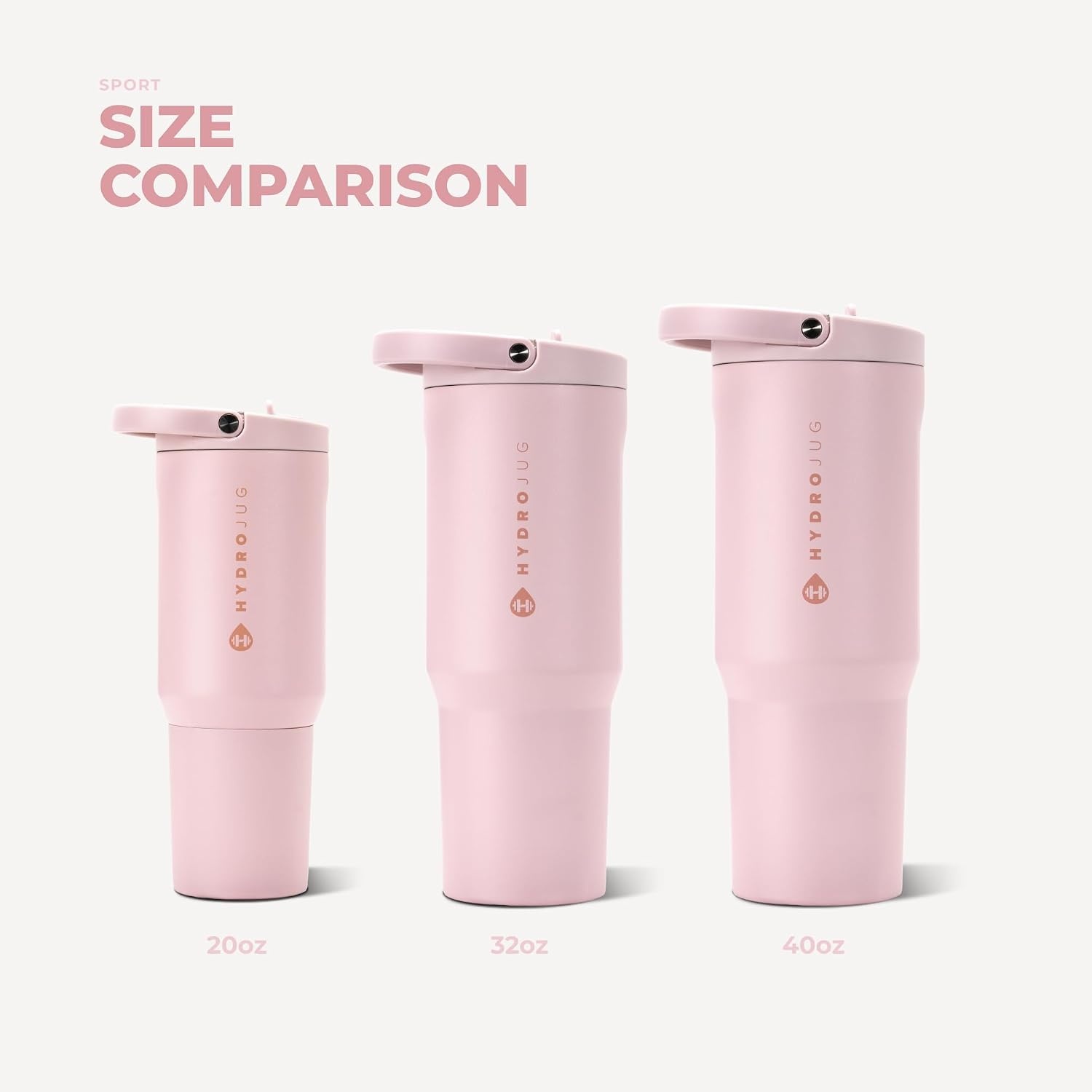 image:imageHydroJug Sport 20 oz Insulated Stainless Steel Water Bottle LadybugPink Sand