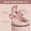 HydroJug Ease2o 14oz Kids Water Bottle with Straw & Chug Lid, Ladybyg(Dusty Rose)