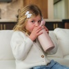 HydroJug Ease2o 14oz Kids Water Bottle with Straw & Chug Lid, Ladybyg(Dusty Rose)
