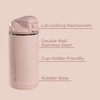 HydroJug Ease2o 14oz Kids Water Bottle with Straw & Chug Lid, Ladybyg(Dusty Rose)