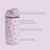 HydroJug Ease2o 14oz Kids Water Bottle with Straw & Chug Lid, Ladybyg(Flutter)