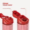 HydroJug Ease2o 14oz Kids Water Bottle with Straw & Chug Lid, Ladybyg(Summer Picnic)