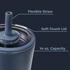 HydroJug Everyday Tumbler 14 oz, Ceramic-Lined Straw Cup, Football(Cascade)