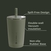 HydroJug Everyday Tumbler 14 oz, Ceramic-Lined Straw Cup, Football(Courtyard)