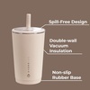 HydroJug Everyday Tumbler 14 oz, Ceramic-Lined Straw Cup, Football(Dune)