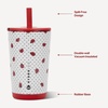 HydroJug Everyday Tumbler 14 oz, Ceramic-Lined Straw Cup, Football(Ladybug)