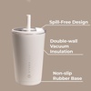 HydroJug Everyday Tumbler 14 oz, Ceramic-Lined Straw Cup, Football(Linen)