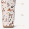 HydroJug Everyday Tumbler 14 oz, Ceramic-Lined Straw Cup, Football(Mesa)