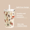 HydroJug Everyday Tumbler 14 oz, Ceramic-Lined Straw Cup, Football(Rodeo)