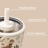 HydroJug Everyday Tumbler 14 oz, Ceramic-Lined Straw Cup, Football(Rodeo)