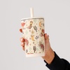 HydroJug Everyday Tumbler 14 oz, Ceramic-Lined Straw Cup, Football(Rodeo)