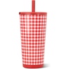 HydroJug Everyday Tumbler 14 oz, Ceramic-Lined Straw Cup, Football(Summer Picnic)