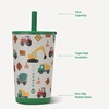 HydroJug Everyday Tumbler 14 oz, Ceramic-Lined Straw Cup, Football(Under Construction)