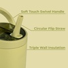 HydroJug Sport 20 oz Insulated Stainless Steel Water Bottle, Ladybug(Olive)
