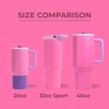 HydroJug Sport 20 oz Insulated Stainless Steel Water Bottle, Ladybug(Pink Sugar)