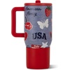 HydroJug Traveler 20oz Kids Insulated Tumbler with Handle, Ladybug(American Honey)