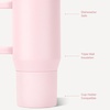 HydroJug Traveler 20oz Kids Insulated Tumbler with Handle, Ladybug(Pink Sand)