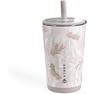 HydroJug Everyday Tumbler 14 oz, Ceramic-Lined Straw Cup, Football(Camo)