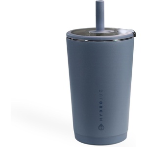 HydroJug Everyday Tumbler 14 oz, Ceramic-Lined Straw Cup, Football(Cascade)