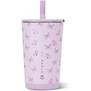 HydroJug Everyday Tumbler 14 oz, Ceramic-Lined Straw Cup, Football(Flutter)