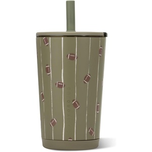 HydroJug Everyday Tumbler 14 oz, Ceramic-Lined Straw Cup, Football(Football)